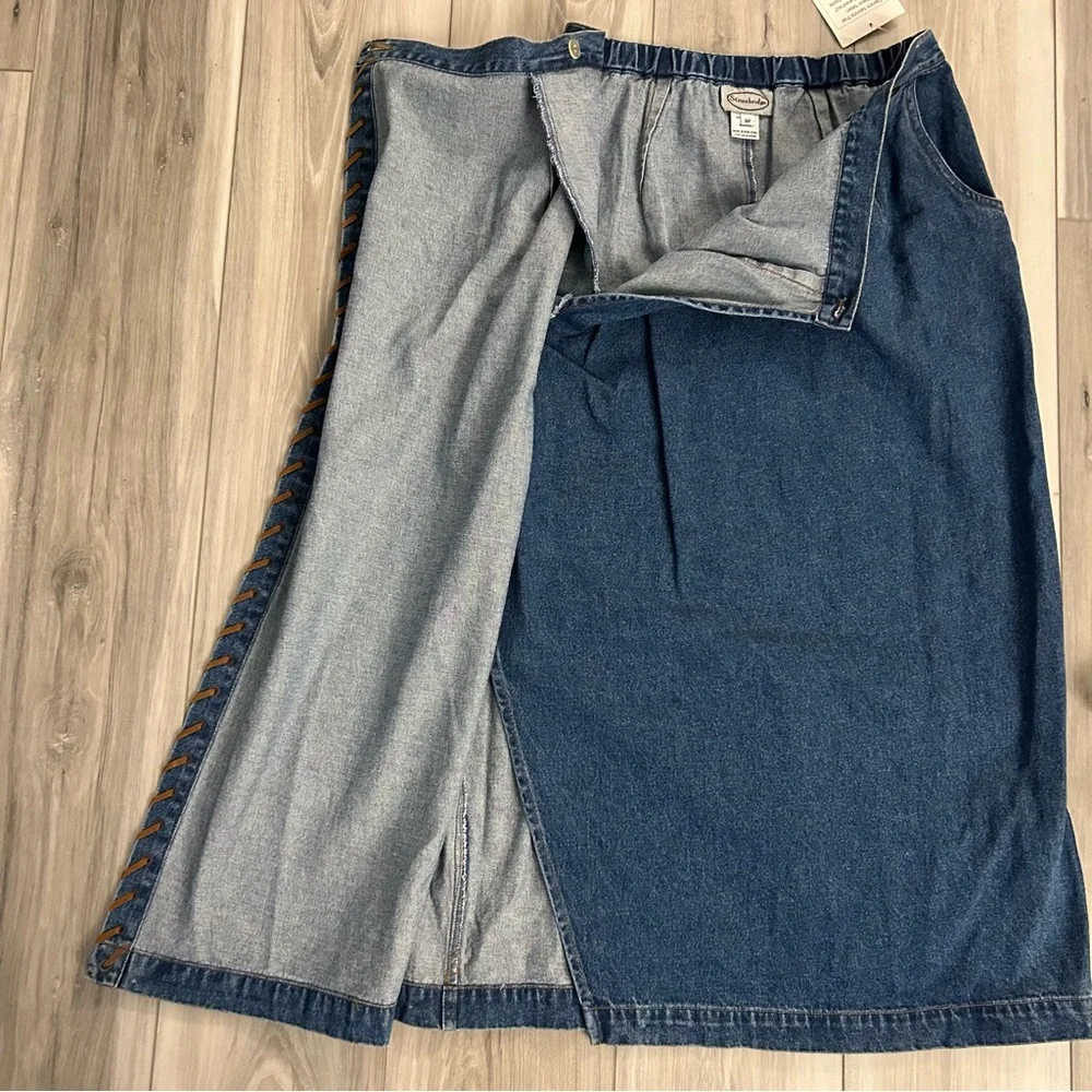 NWT Vintage Stonebridge Denim Jacket Wrap Skirt Set NOS Size 8 Petite READ - Picture 3 of 15